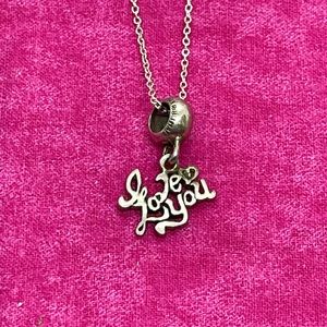 Sterling "I Love You" Pendant Necklace